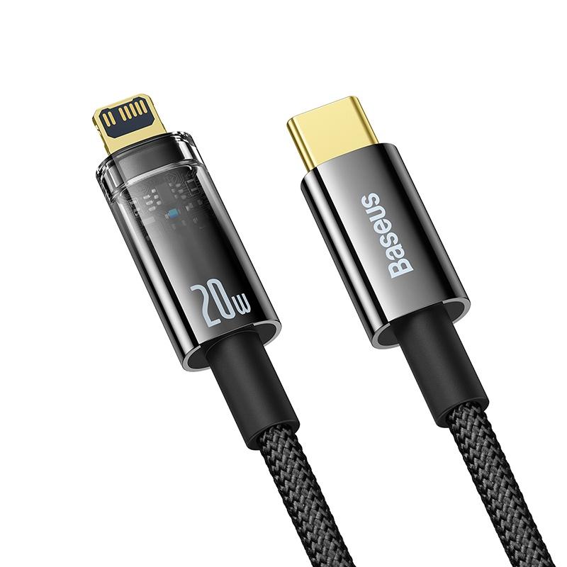 Cáp sạc nhanh Baseus Explorer tự ngắt thông minh Type-C to l.P 20W