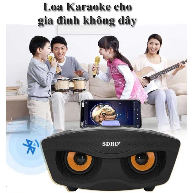 Loa Karaoke Bluetooth SDRD SD306 Plus Bản Mới Nhất - Kèm 2 Micro karaoke Không Dây/BH 6 tháng