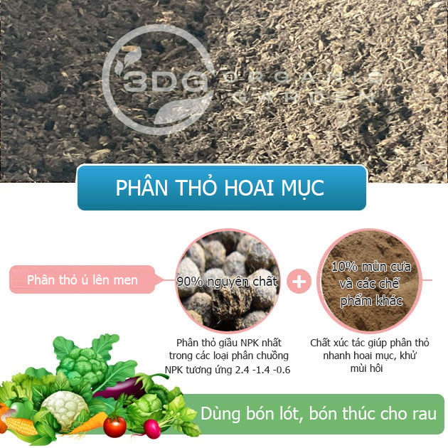 1kg phân thỏ hoai mục bón cho hoa hồng