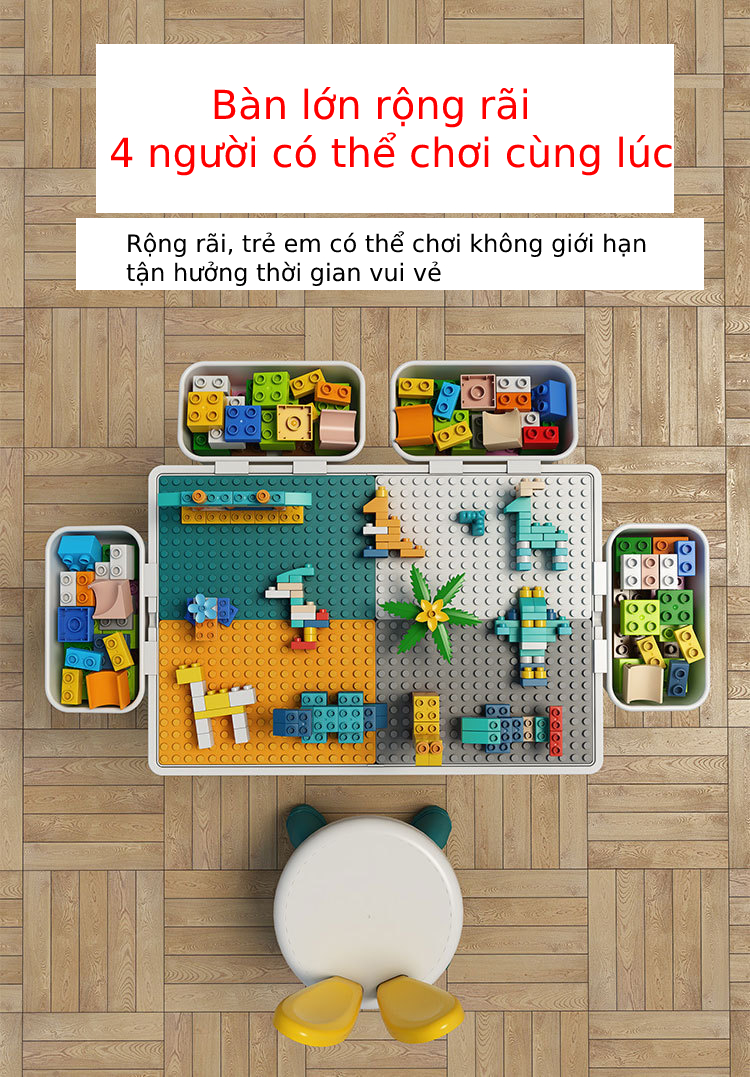 Bàn xếp hình đa năng giúp trẻ thông minh