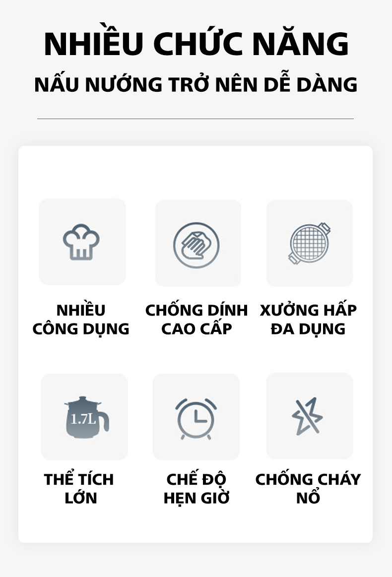 Ca Nấu Mì, Nồi Lẩu Mini Cầm Tay, Nấu Cơm Đa Năng Có Tay Cầm Nút Điện Tử 1,8L - Mẫu Mới 2021 Kèm Giá Hấp