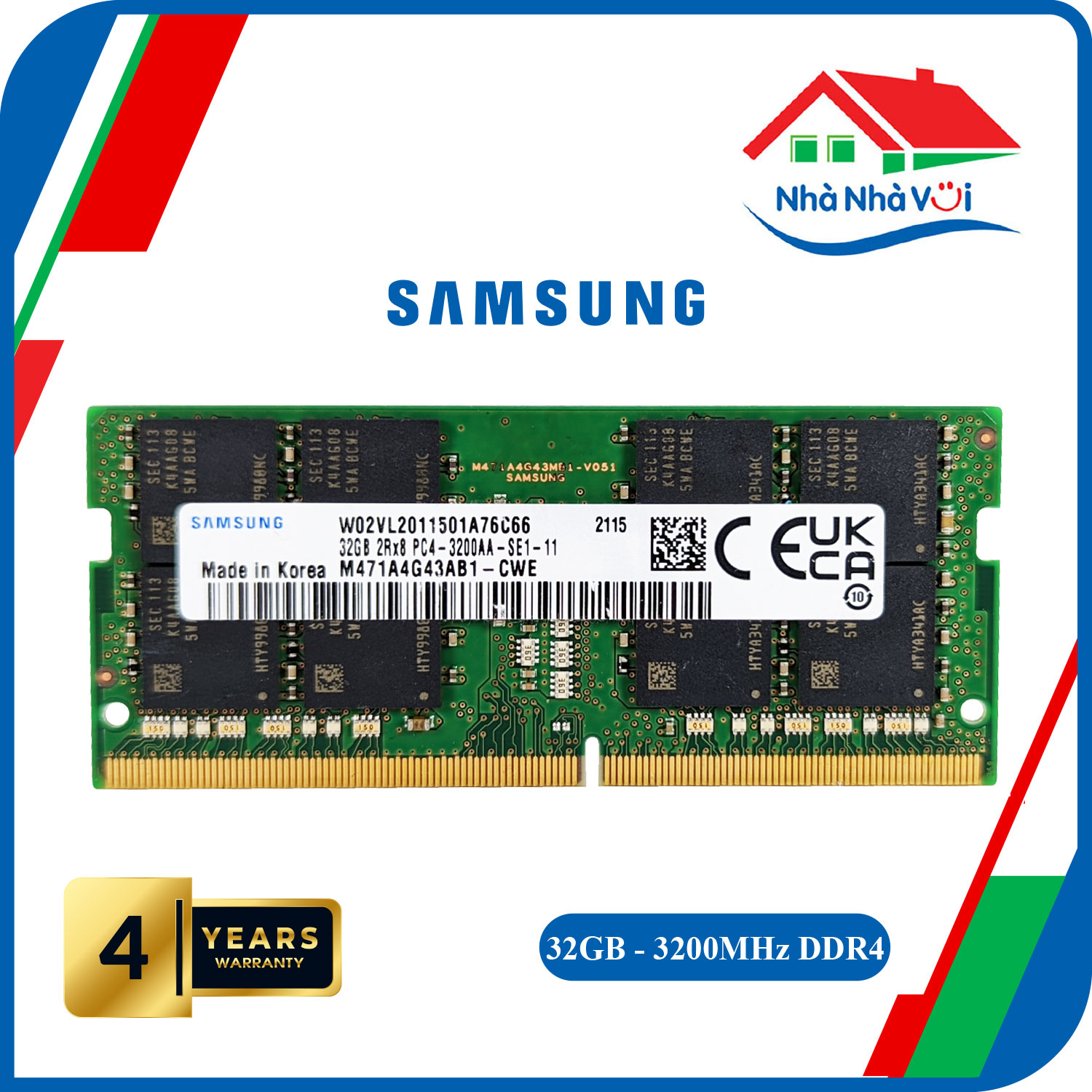 RAM Laptop Samsung 32GB DDR4 Bus 3200 - Hàng Nhập Khẩu