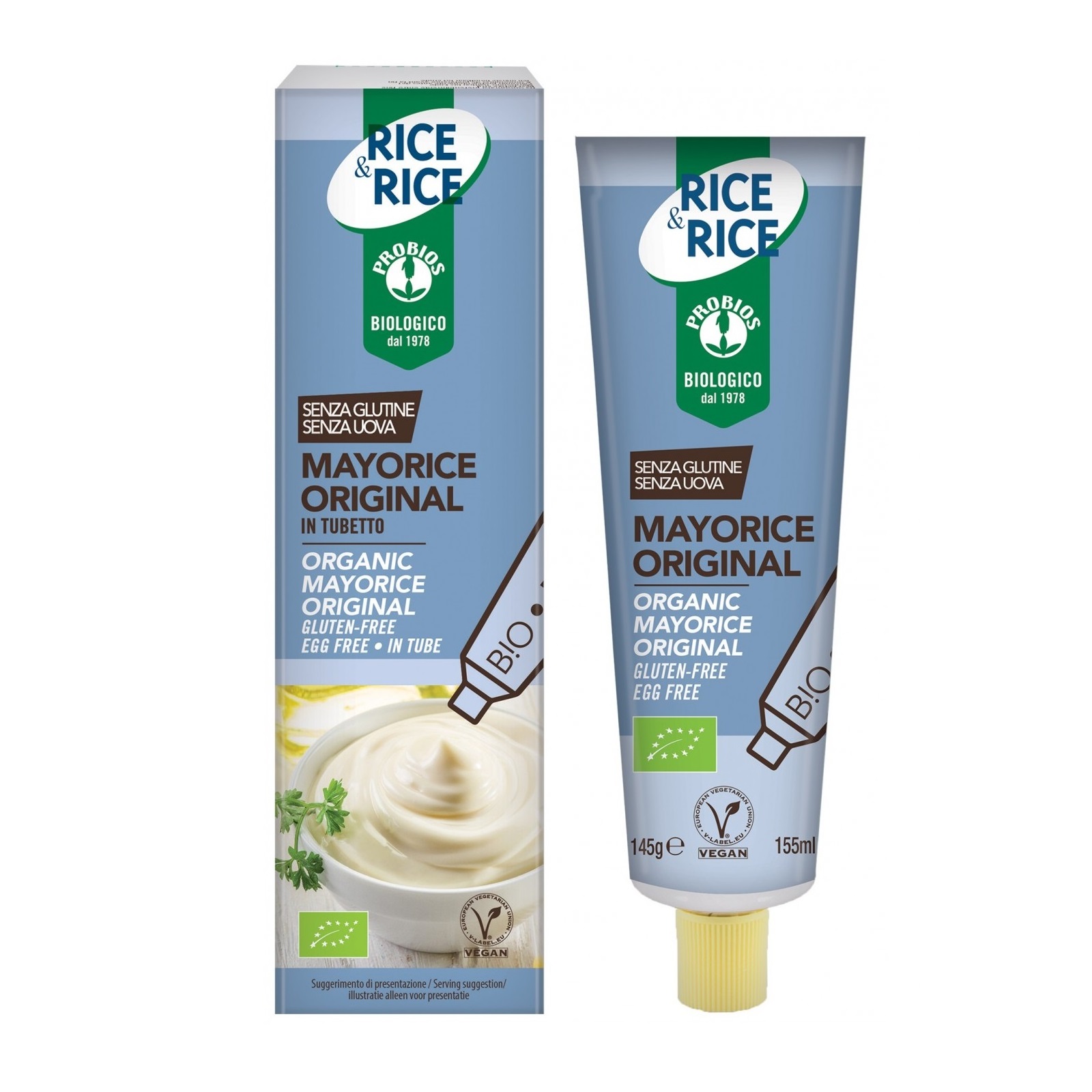 Sốt Mayonnaise thuần chay hữu cơ ProBios Organic Mayorice in Tube 145g