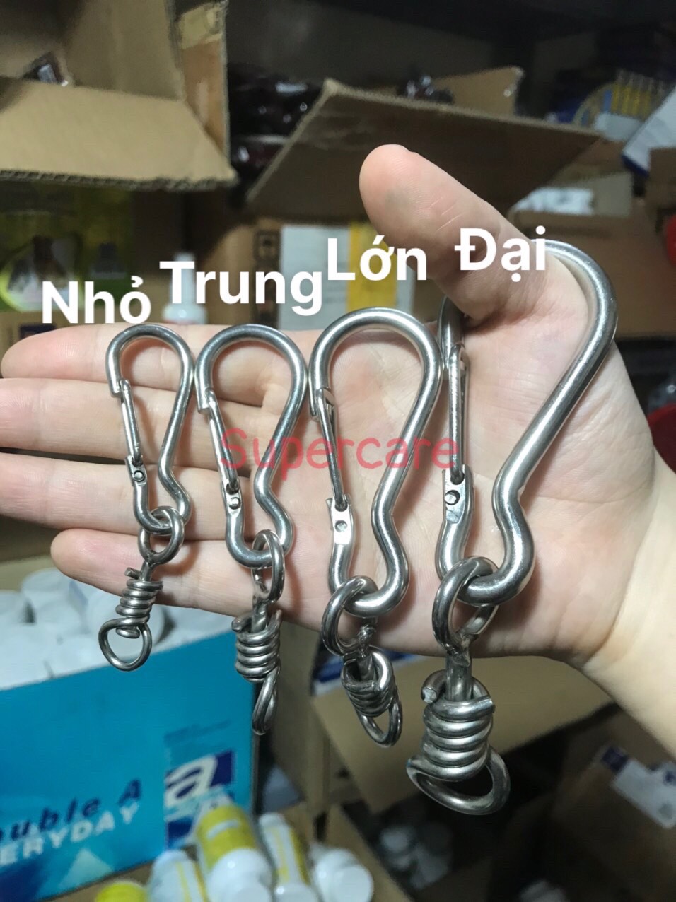 Móc Khóa Inox Gia Dụng Có Chốt Xoắn - INOX ZIN Móc Inox