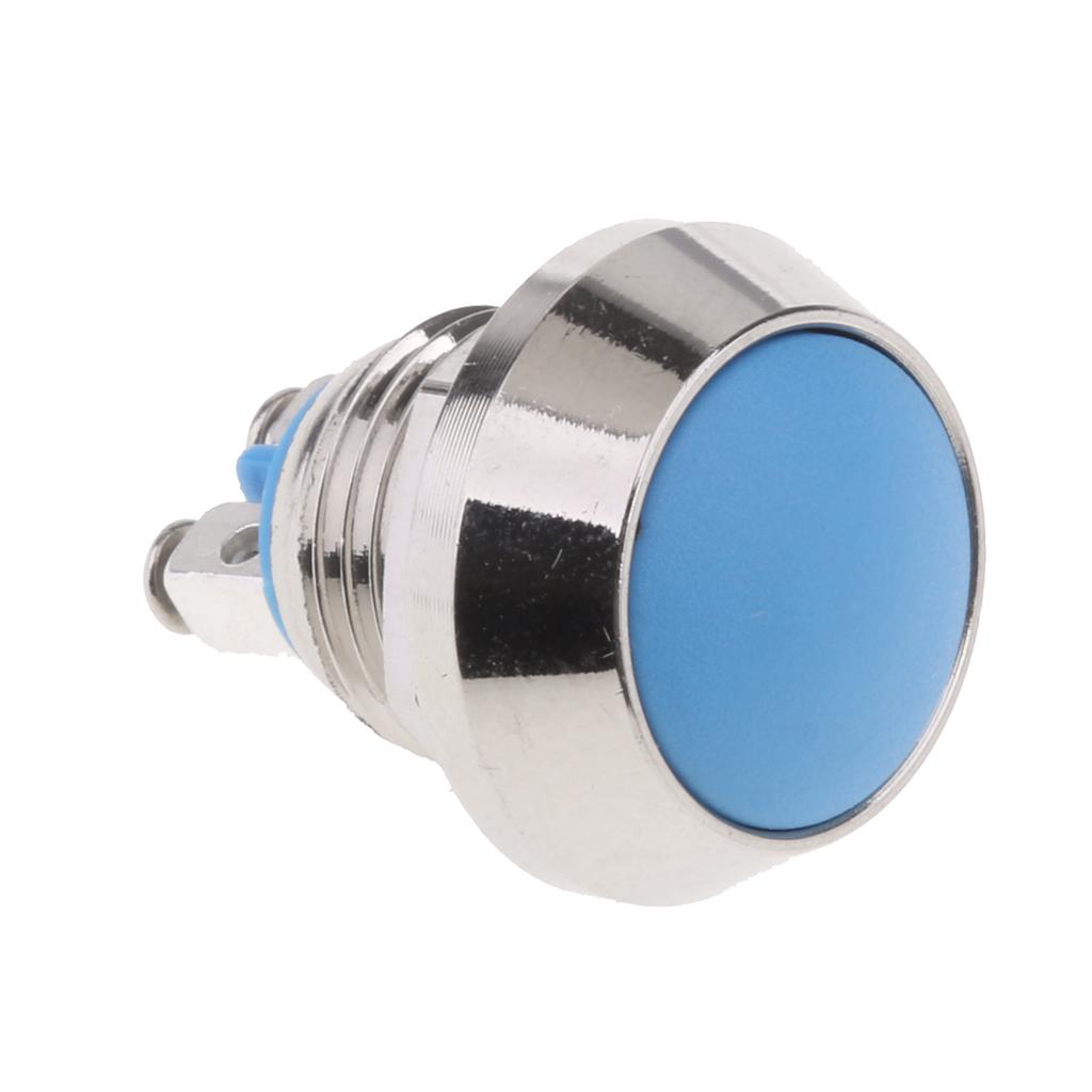 Nút Kim Loại Tròn 12 Mm SPST Nút ấn Tạm Thời 1NO P67 Không Thấm Nước