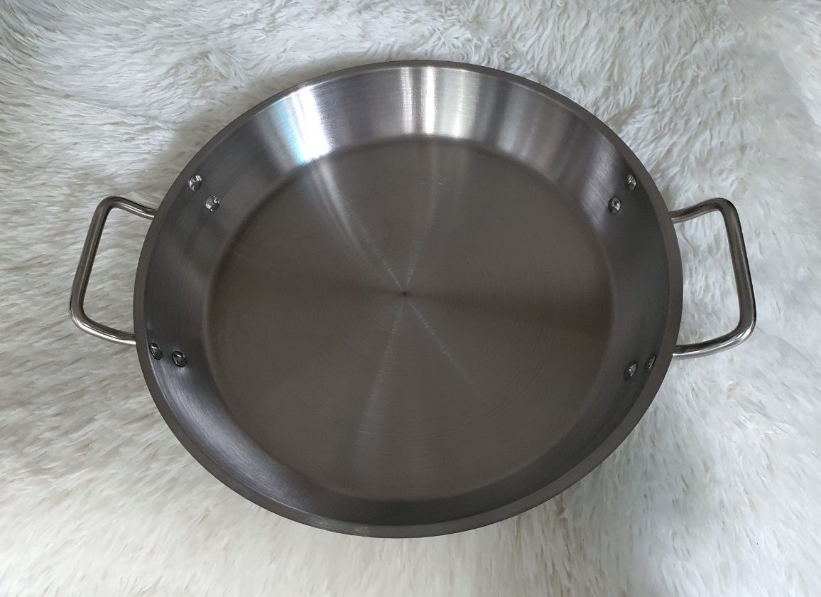 CHẢO INOX 2 QUAI 3 ĐÁY 36 CM