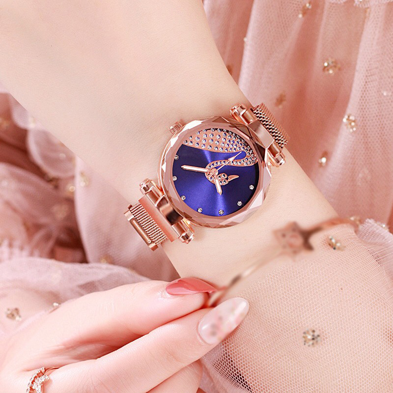 Đồng hồ đeo tay nữ dây nam châm thiên nga cực đẹp DH94