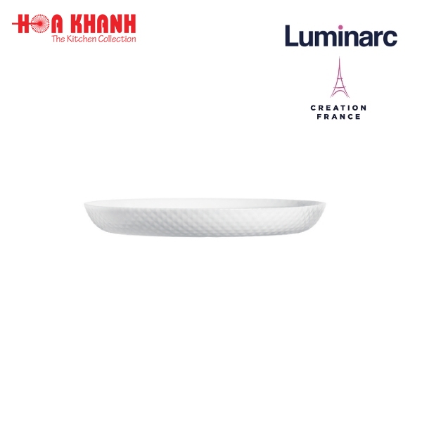 Đĩa Thủy Tinh Luminarc Precious 25cm đựng thức ăn, kháng vỡ, chịu nhiệt - Bộ 3 đĩa - Q1659