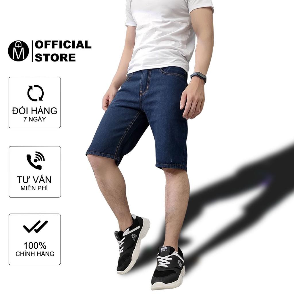 Quần short jean nam MĐ Q393 xanh đen