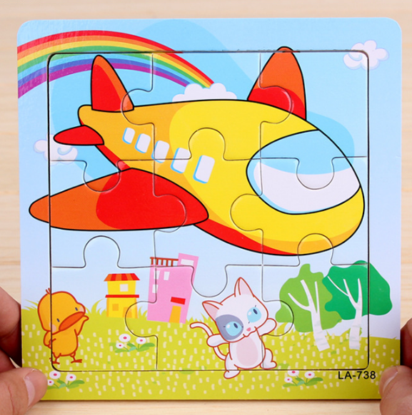 COMBO 5-10 tranh xếp hình 9 miếng puzzle - Đồ chơi ghép hình thông mình cho bé