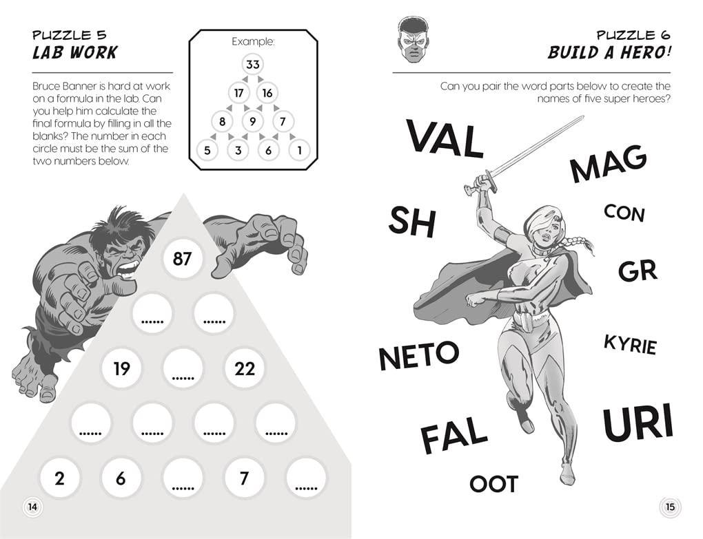 Sách ngoại văn: Marvel Brain Games - Fun Puzzles For Bright Minds