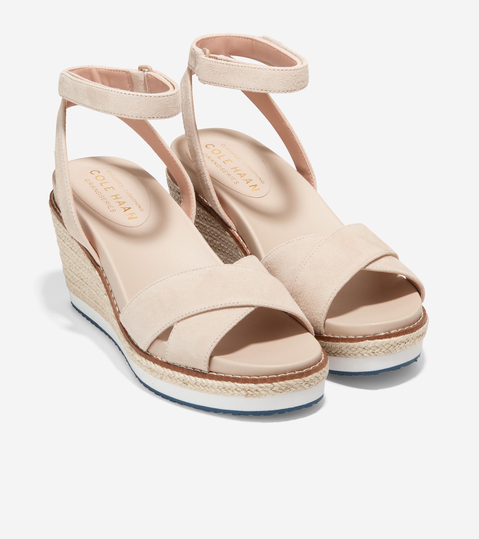 GIÀY ĐẾ XUỒNG COLE HAAN NỮ CLOUDFEEL ESPADRILLE WEDGE 75