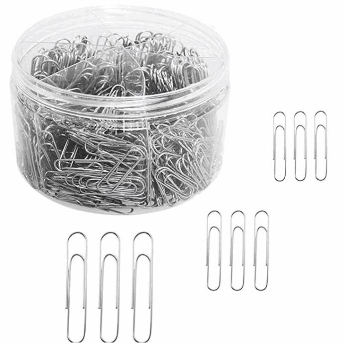 Lot de 700 trombones en argent pour bureau et organisation de documents personnels (28 mm, 33 mm, 50 mm) HB