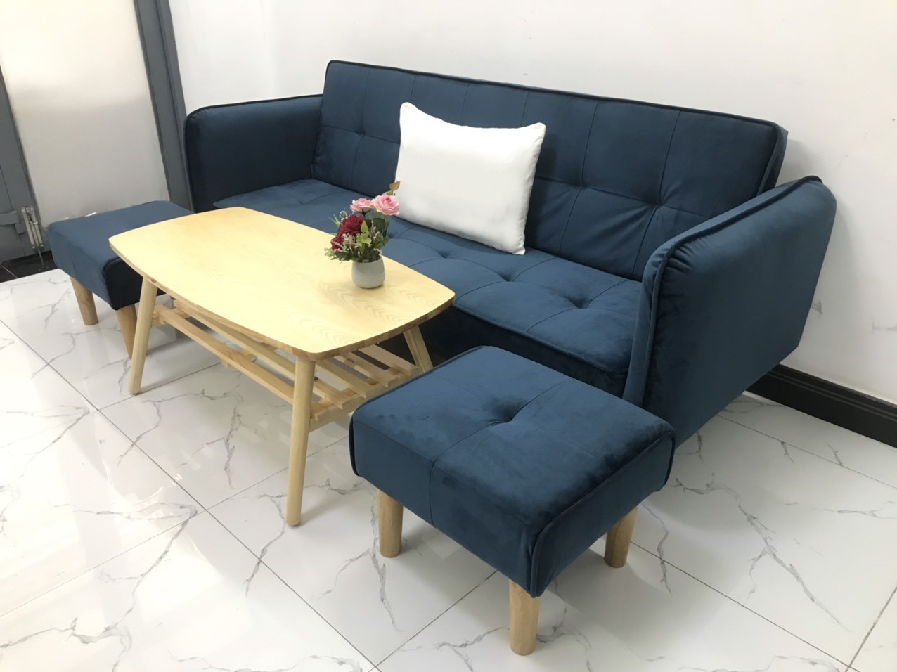 Bộ ghế sofa giường sofa bed tay vịn phòng khách sopha sivali03 salon