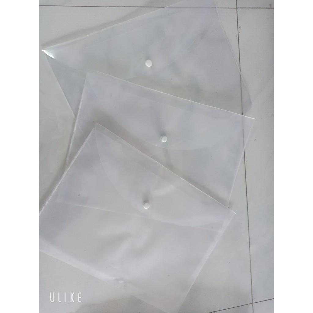 Túi khuy trắng/ clear bag trắng / túi đựng bài kiểm tra / file đựng tài liệu trắng tinh dầy đẹp có thể in mua về in lên