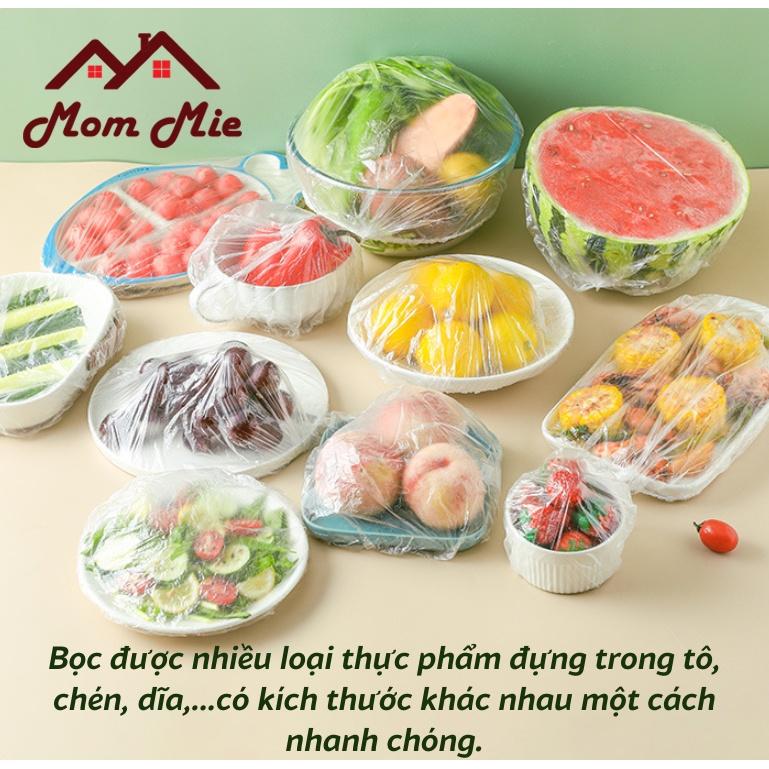 Set 100 màng bọc thực phẩm có thun co giãn tái sử dụng, tiện lợi, đa năng - J222