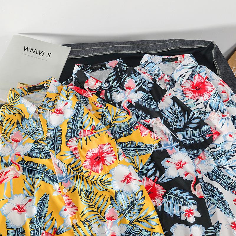 Áo Sơ Mi Nam Tay Ngắn In Hoa 3 Màu