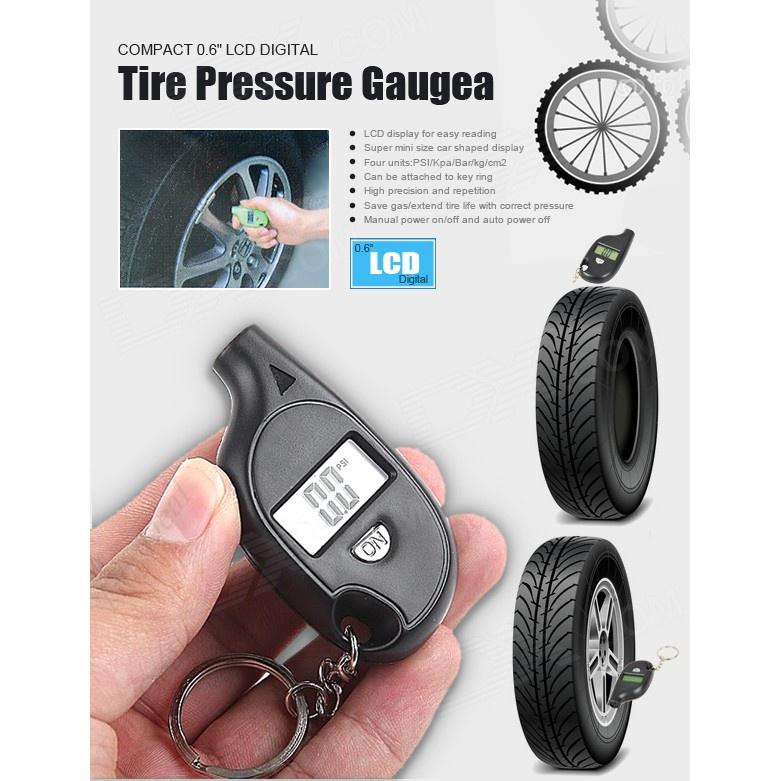 Đồng hồ đo áp suất lốp ô tô xe máy mini treo móc khoa đa năng mẫu mới loại tốt siêu tiện hàng cao câp