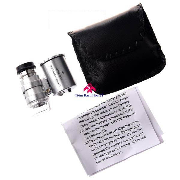 Kính lúp cầm tay mini 60X có đèn