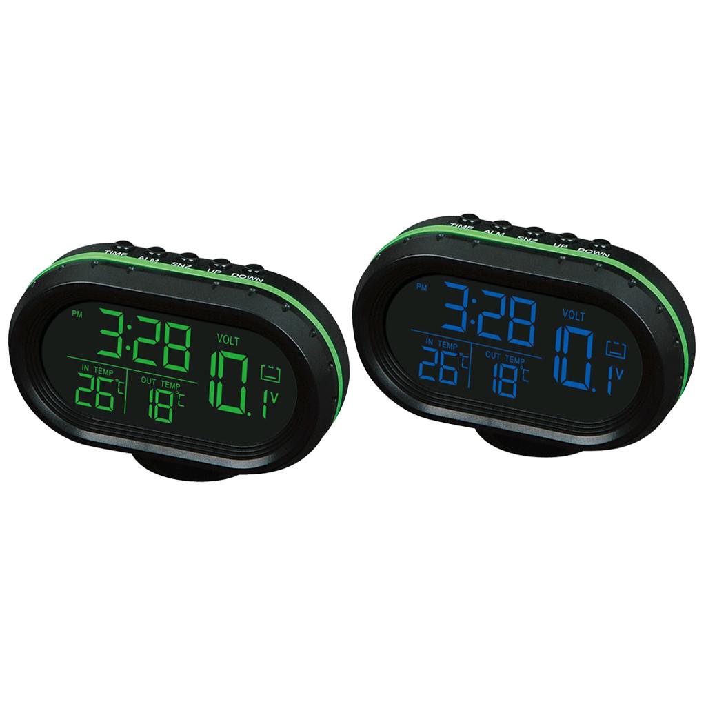 LCD Large Display Car/Auto Clock Display Voltage & Temperature C/F & Time