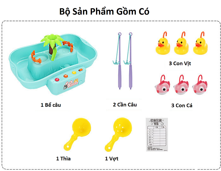 Bộ Đồ Chơi Câu Cá, Đồ Chơi Câu Vị Dưới Nước Phát Nhạc Vui Nhộn Cho Bé PaKaSa - Hàng Chính Hãng 