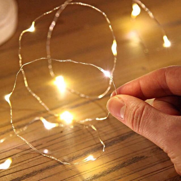 [DÀI 3M, TẶNG PIN] Dây Đèn Led Trang Trí Đom Đóm Dùng PIN Fairylight, Ánh Sáng Vàng