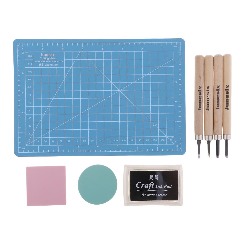 Rubber Stamp Hand Carving Tool Kit Rubber Stamp Sculpture Handcraft Set DIY
