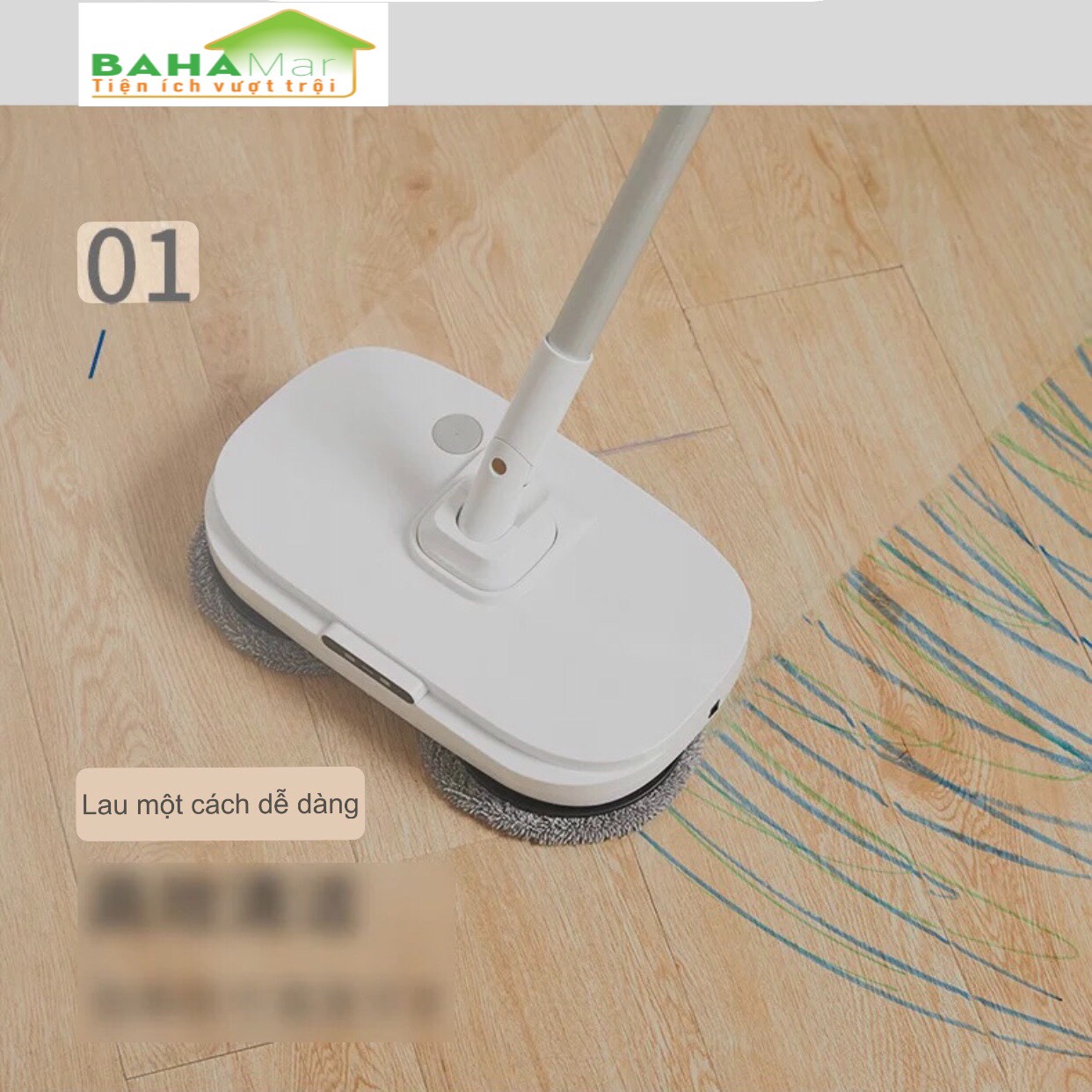 MÁY LAU NHÀ, QUÉT SÀN TỰ ĐỘNG PHUN NƯỚC CẦM TAY CHẠY ĐIỆN KHÔNG DÂY TOMONI "BAHAMAR" có thể phun nước tự động lau sàn và quét sàn
