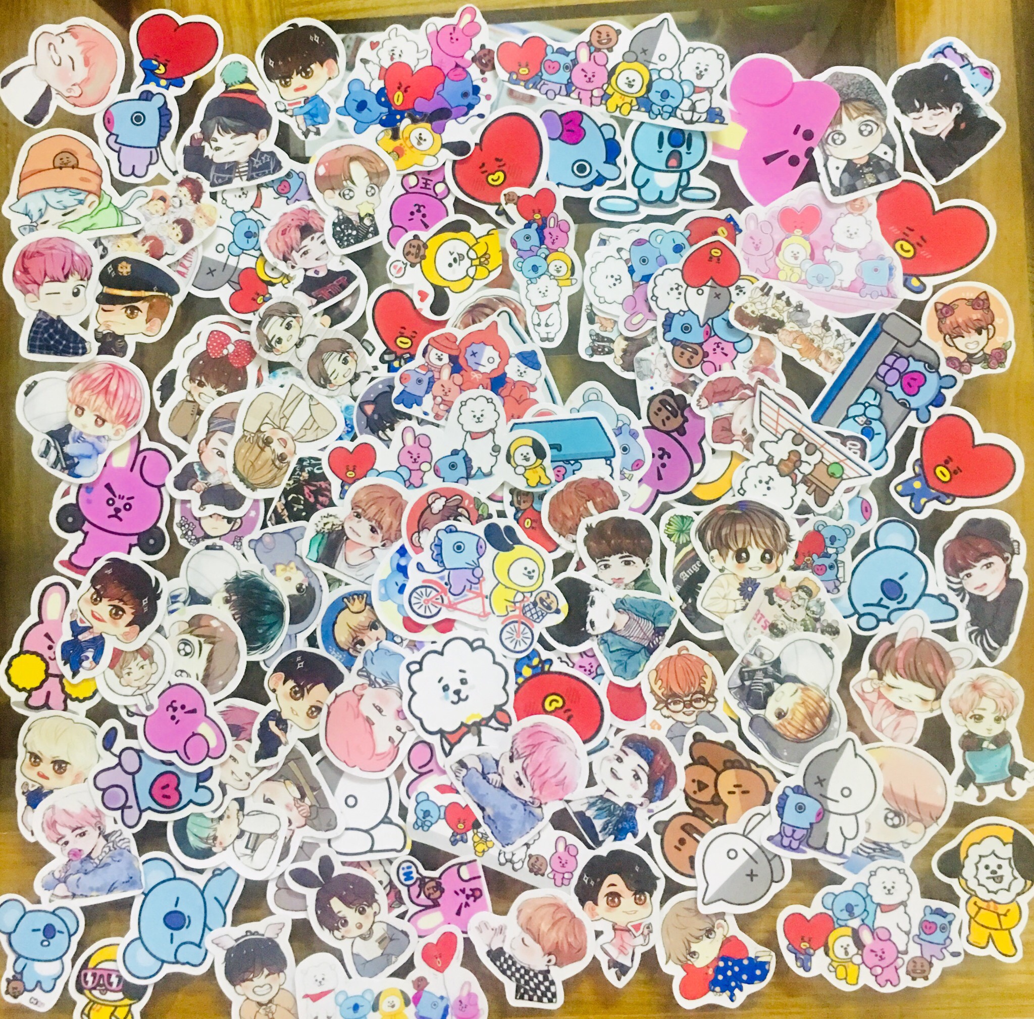 Ảnh sticker BT21 BTS set 50 ảnh nhiều mẫu khác nhau