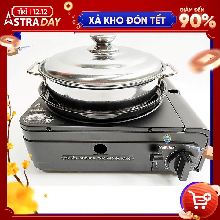 Bếp lẩu - nướng không khói đa năng Namilux NA-GS2821PF - HÀNG CHÍNH HÃNG NAMILUX