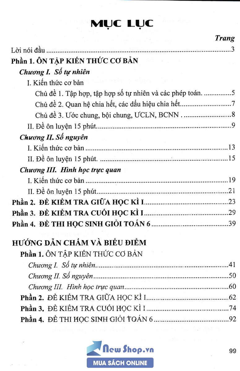 Đề Kiểm Tra Toán Lớp 6 - Tập 1 - HA