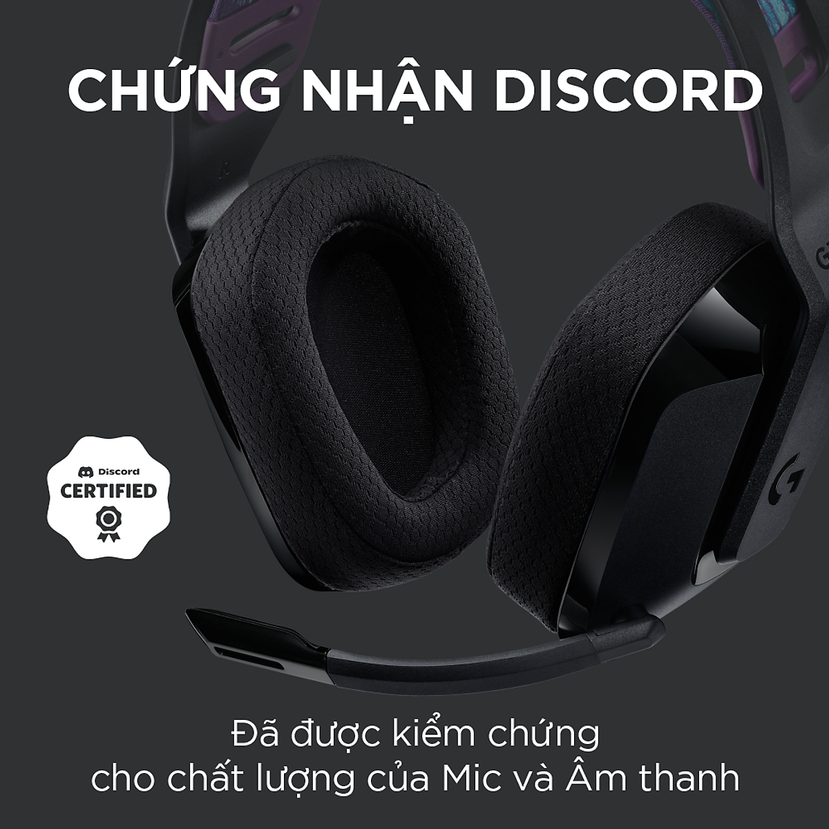 Tai nghe game không dây Lightspeed Logitech G535 - Trọng lượng nhẹ, âm thanh nổi, tương thích PC, PS4, PS5, Mic gấp để tắt tiếng -Hàng chính hãng