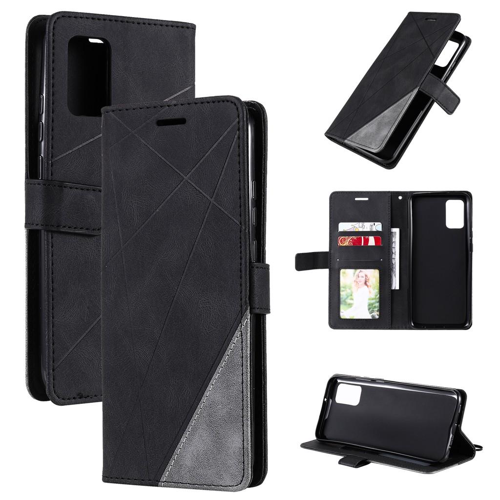 Bao da điện thoại nắp lật PU mềm có ngăn đựng thẻ cho Samsung Galaxy Note10 Lite A02S A71 A51 A21S S10 Lite