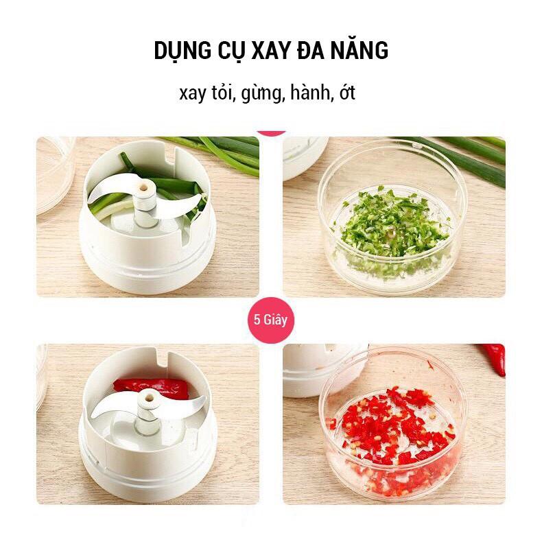 Dụng cụ xay tỏi ớt cầm tay Mini Food