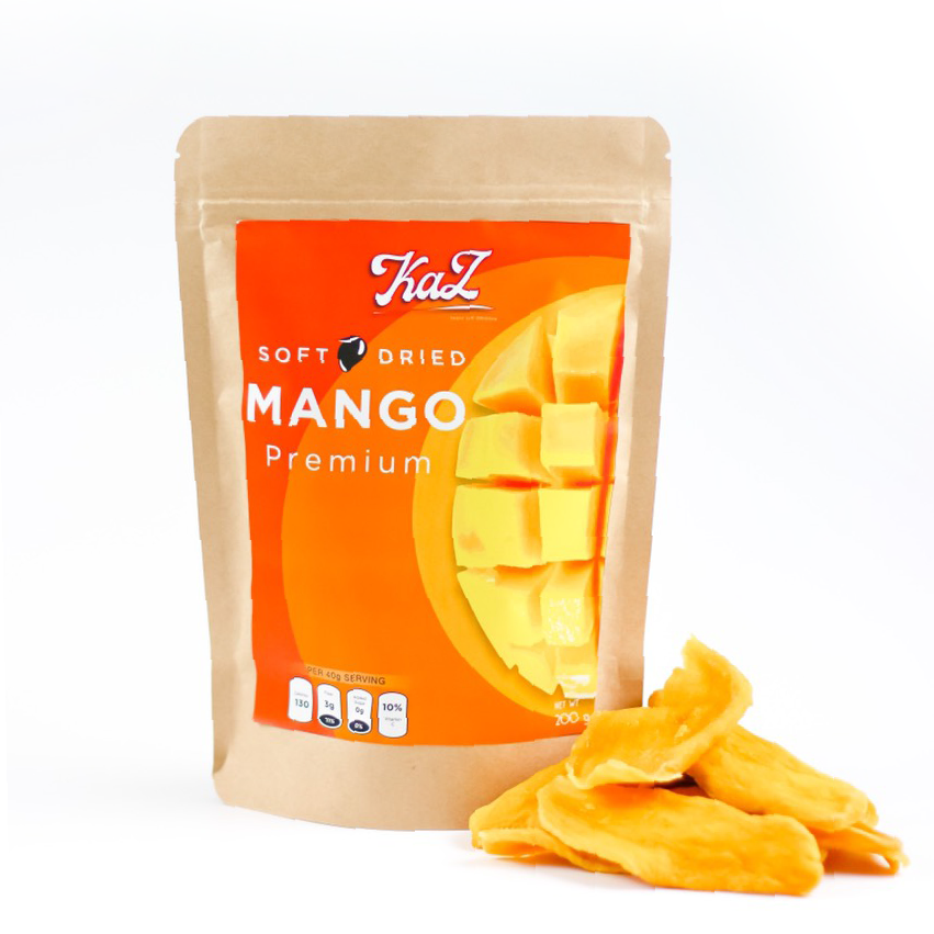 Xoài Sấy Dẻo Organic Kaz, Ngọt Tự Nhiên 200g - Soft Dried Mango