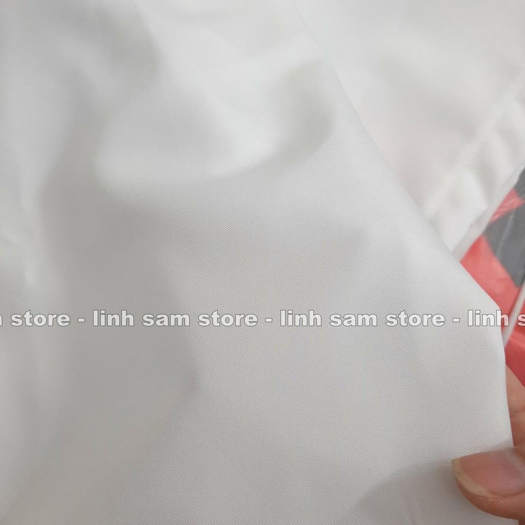 Áo sơ mi nữ SAM CLO cộc tay - tay ngắn đi học, thời trang học sinh, dáng ulzzang Hàn Quốc freesize form rộng TRẮNG TRƠN