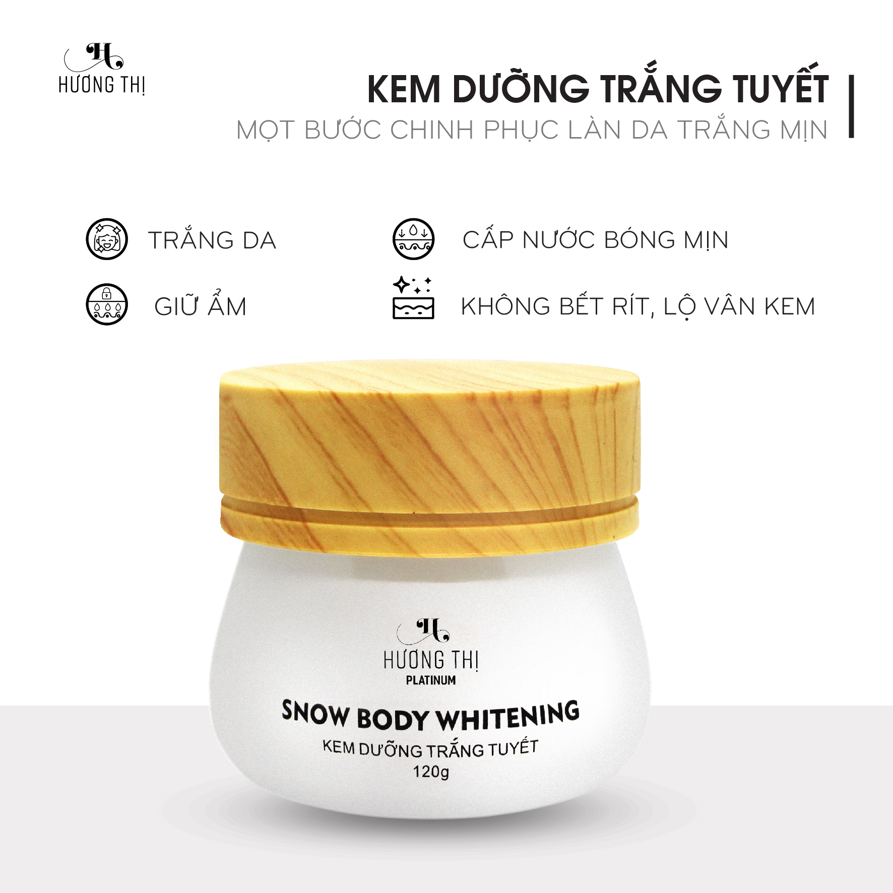 Kem Dưỡng Trắng Da Toàn Thân Snow Body Whitening Hương Thị 120g