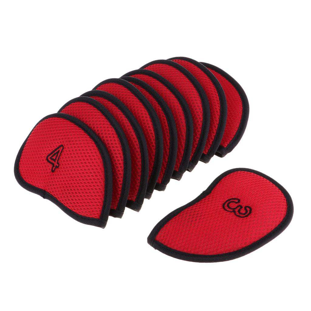 10-Pack Golf Iron Headcovers Wedge Iron Protective Head Cover Golf Accessories for Avid Golfers