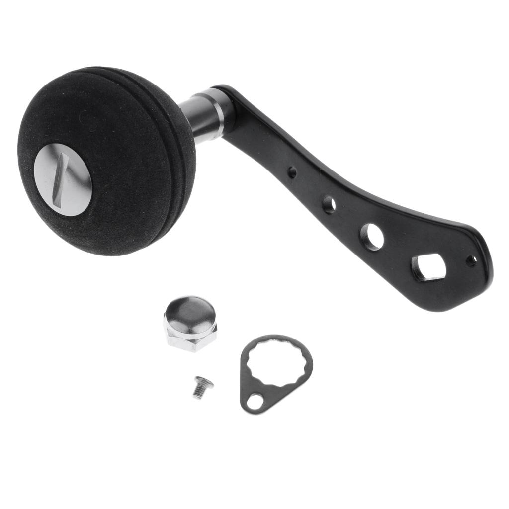 Single Fishing Reel Handle Replacement Parts with Soft EVA Handle Knob for Baitcasting Reels, Easy to Install