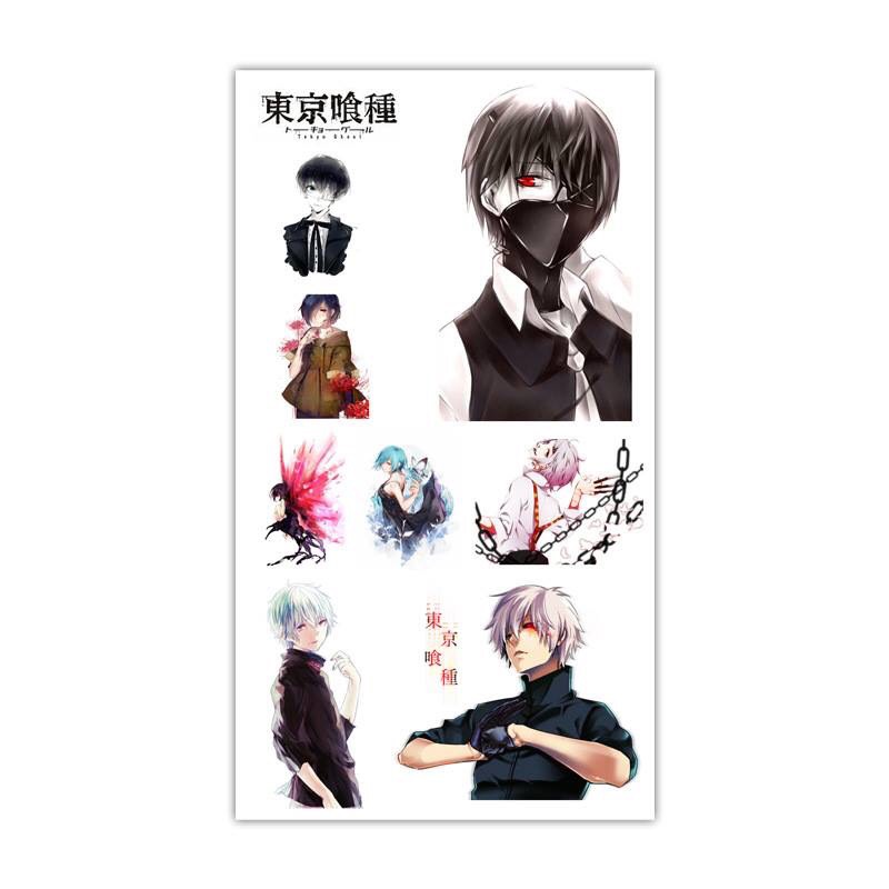 Set 5 Bảng hình xăm Tokyo Ghoul Sticker Tattoo