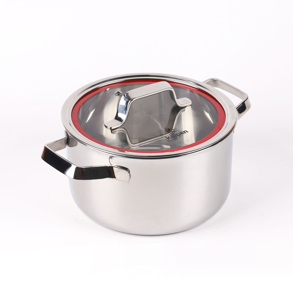 Bộ Nồi INOX 304 Cao Cấp 3 Lớp Liền Khối Emer EM1 Size 16-20-24cm Chính Hãng KALPEN