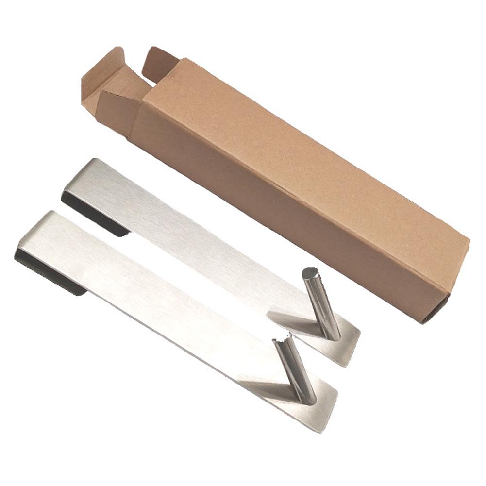 Set 2 Cái Móc Treo Cửa Phòng Tắm Bằng Kính Chống Trượt Không Khoan