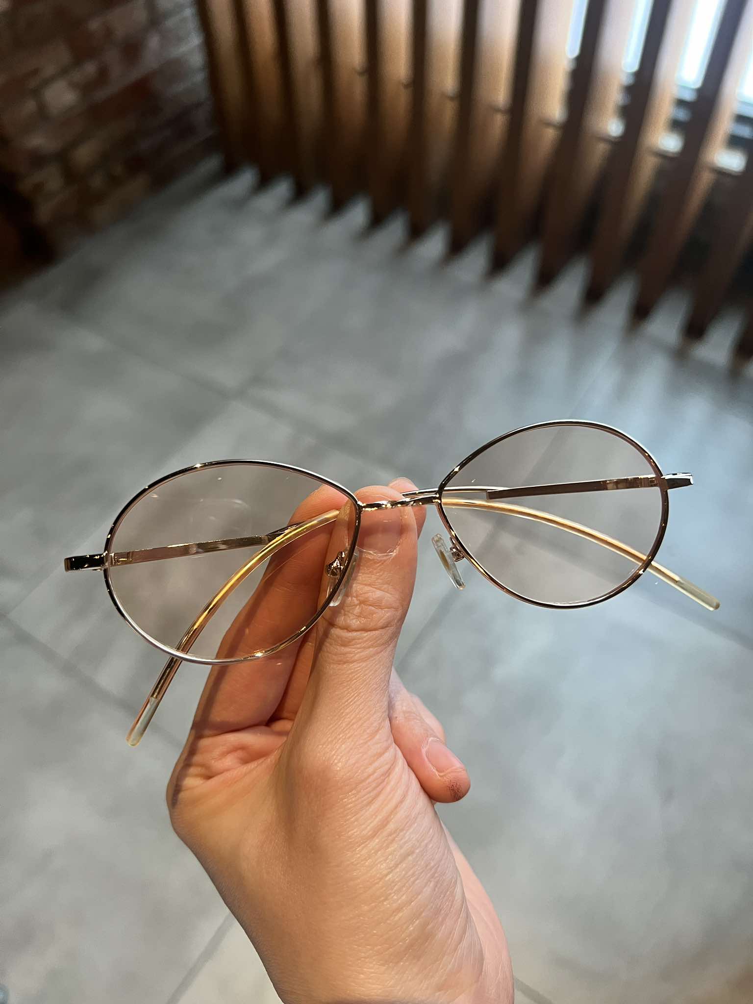 Kính thời trang Mắt bầu kim loại form nhỏ mini