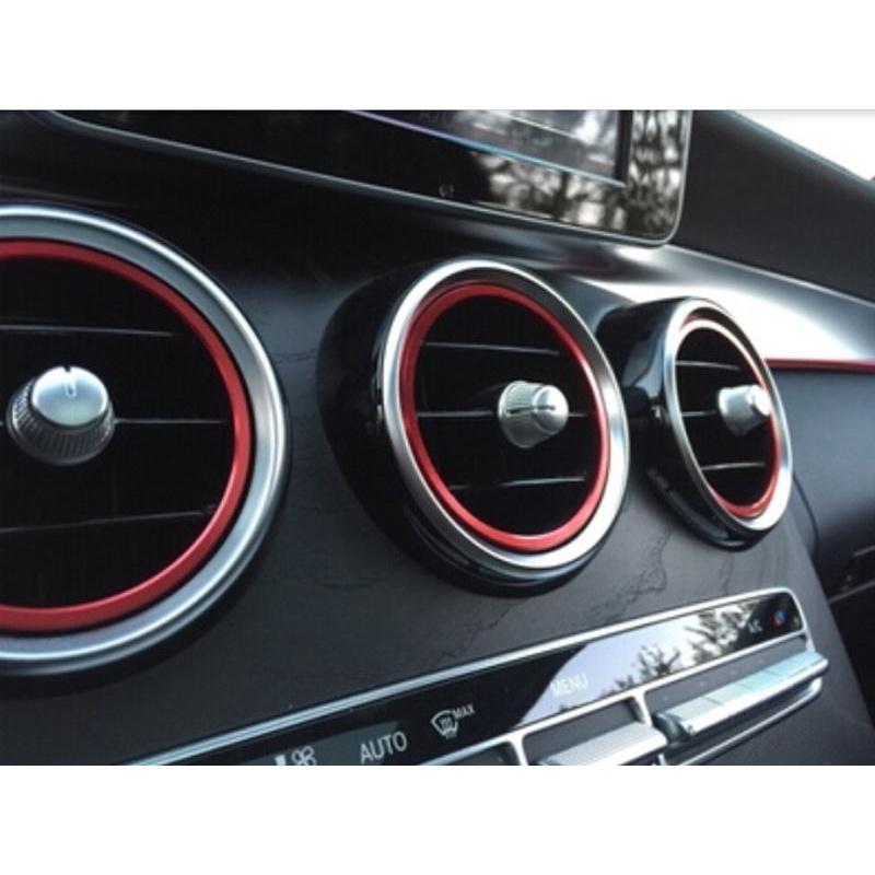 Set 7 vòng trang trí lỗ gió AC cho xe Mercedes C/GLC-Class