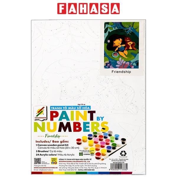 Tranh Tô Màu Số Hóa A4 Paint By Numbers - Colormate FSHIP-A4 - Friendship