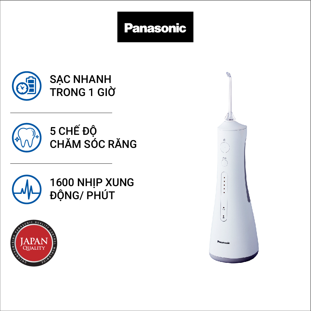 Máy tăm nước cầm tay Panasonic công nghệ siêu âm EW1511 - Hàng Chính Hãng