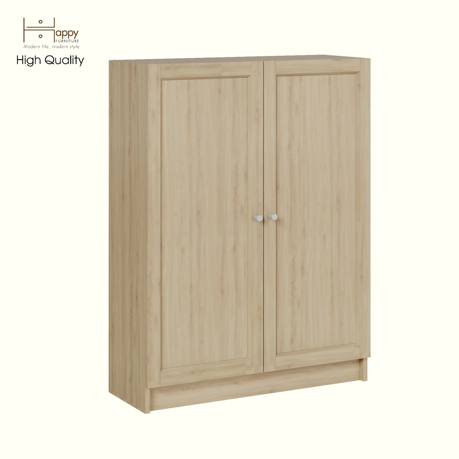 [Happy Home Furniture] CATY, Kệ sách 3 tầng 2 cửa mở, 80cm x 30cm x 106cm ( DxRxC), KSA_054