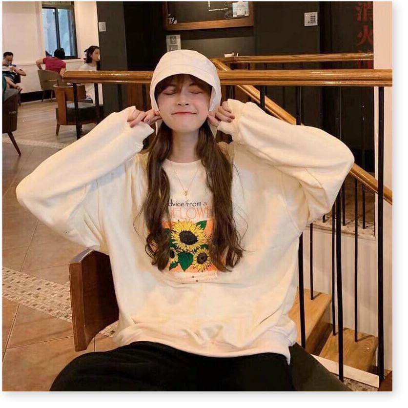 Áo sweater nỉ ngoại hoa hướng dương cực xinh cho các bạn trẻ THỜI TRANG KING FASHION