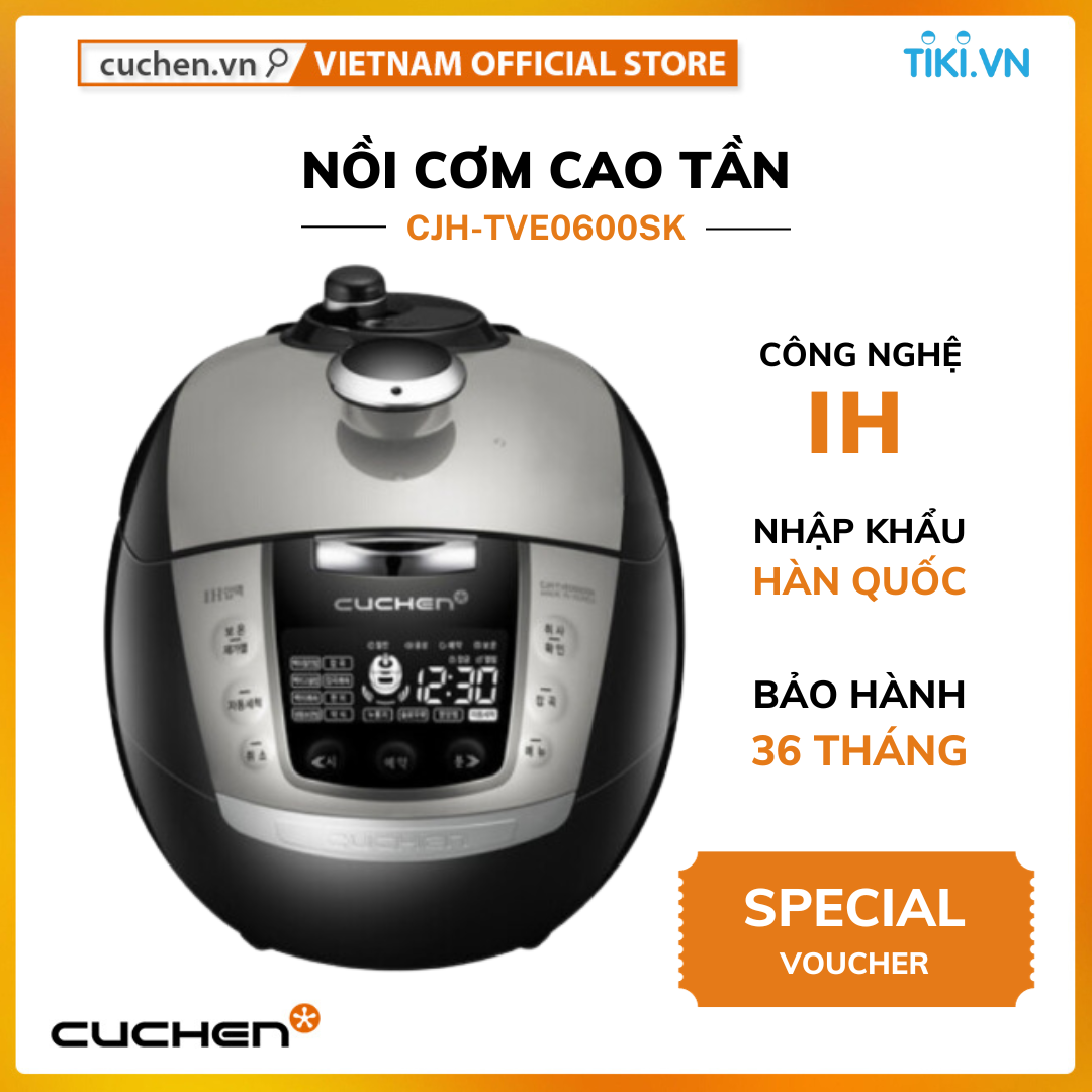 Nồi cơm điện cao tần IH Cuchen CJH-TVE0600SK (Nhập khẩu chính hãng)