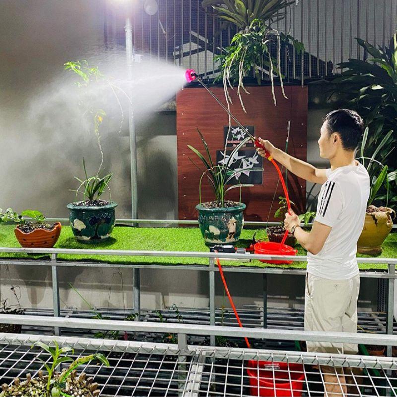 Bộ com bô 10m dây tay cầm cần khoá béc đấu vào vòi nước ra đình
